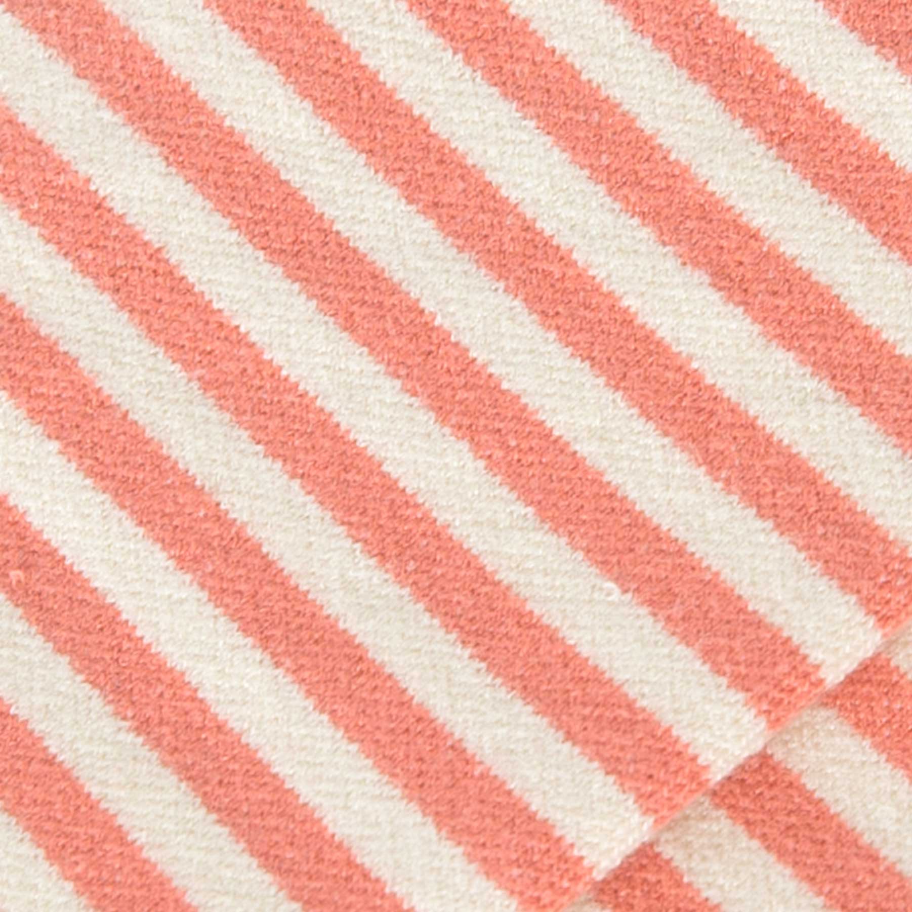Close-up of pink and white striped fabric texture