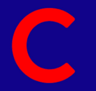 Red 'C' logo on a blue background