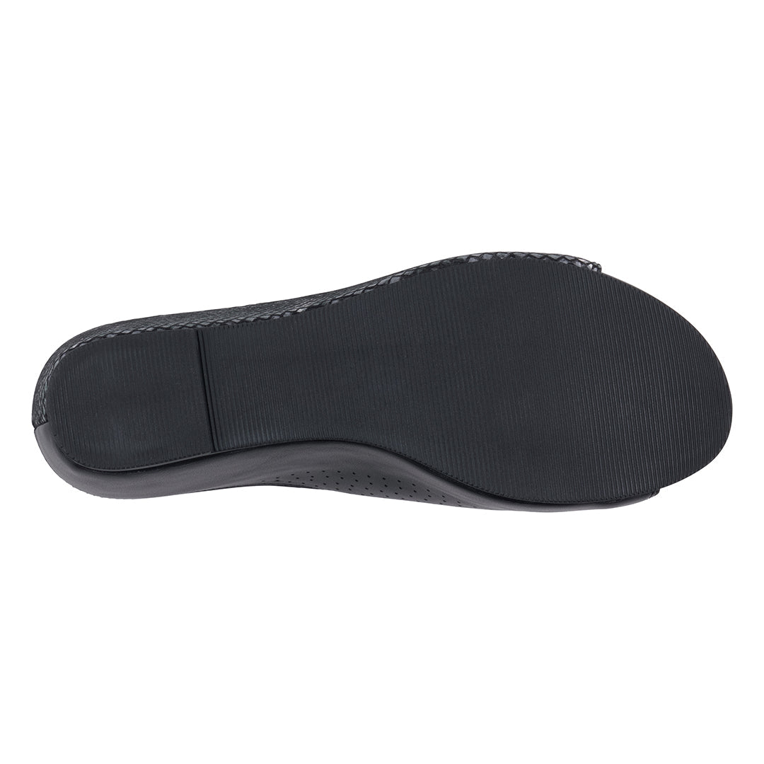 Black shoe sole on a white background