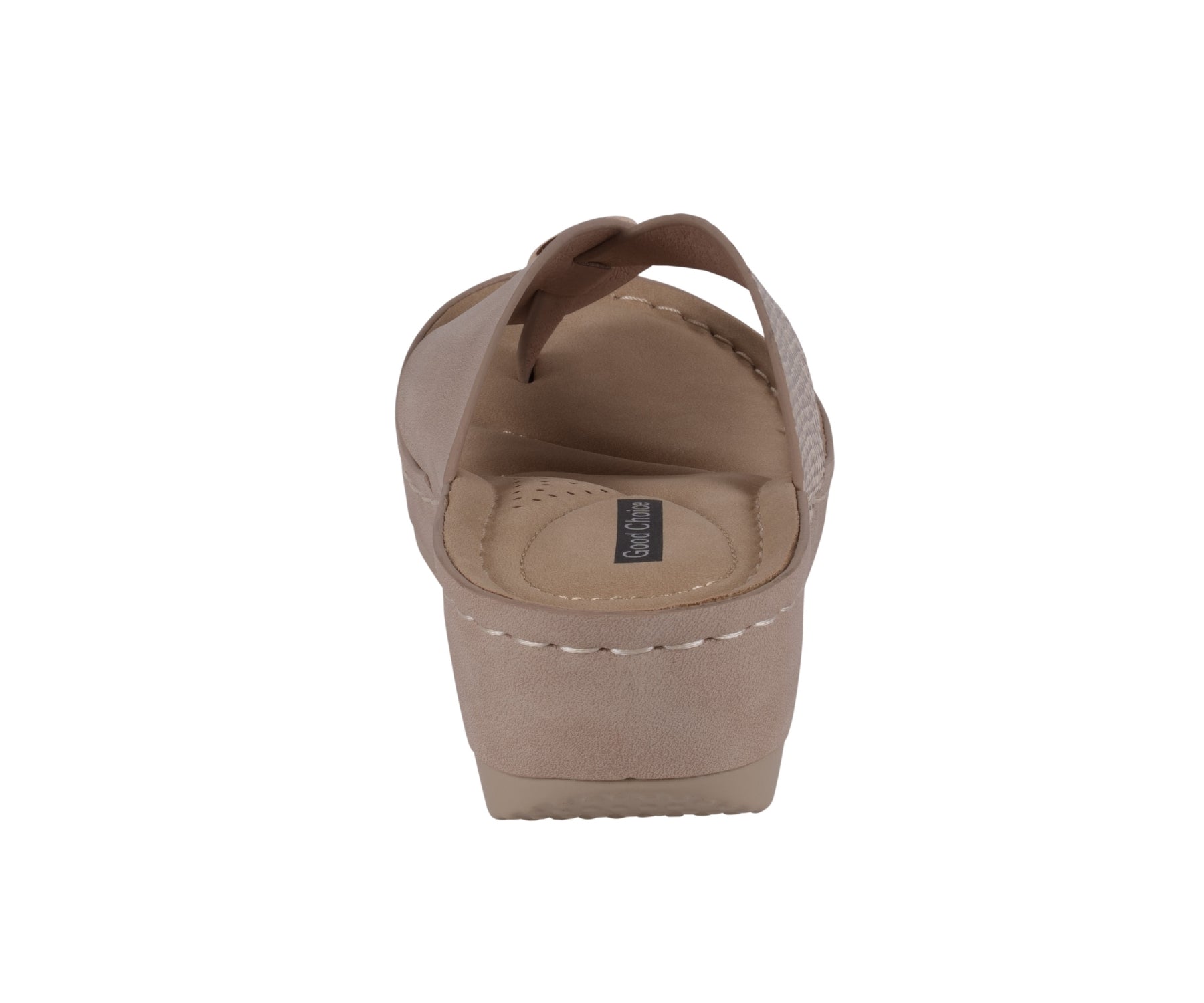 Beige sandal on a white background
