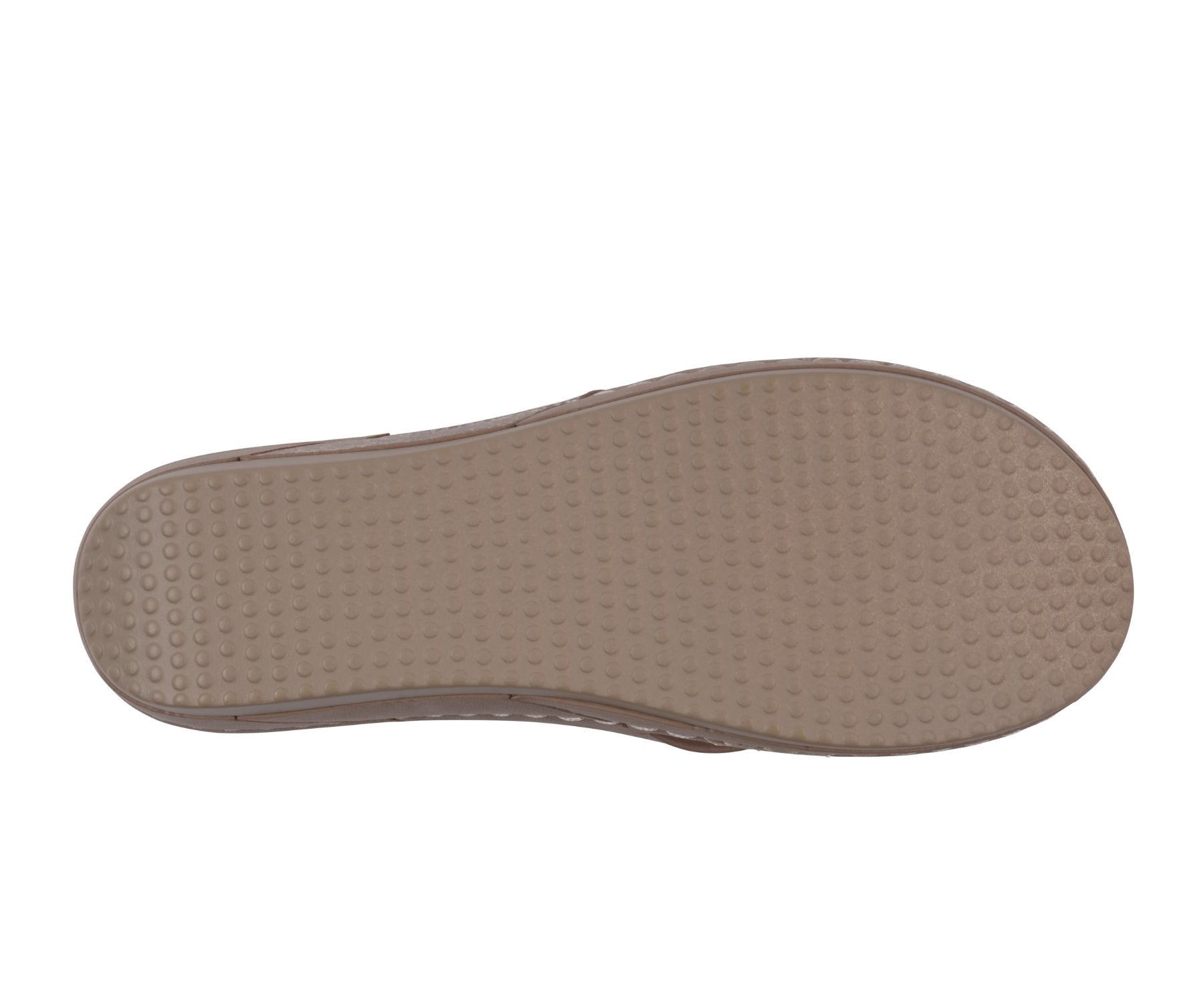 Brown sole of a shoe on a white background