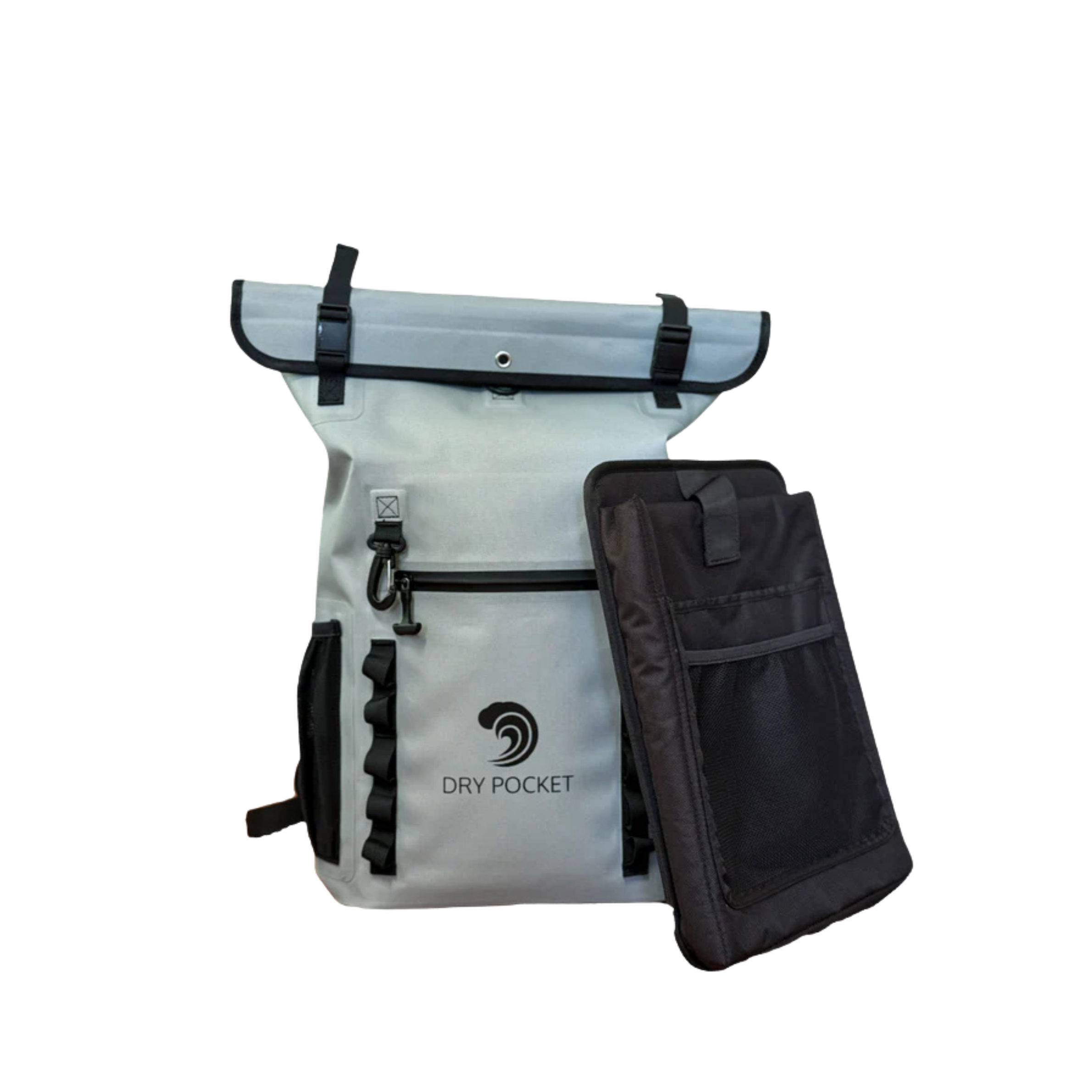 Dry bag with a black pocket on a white background