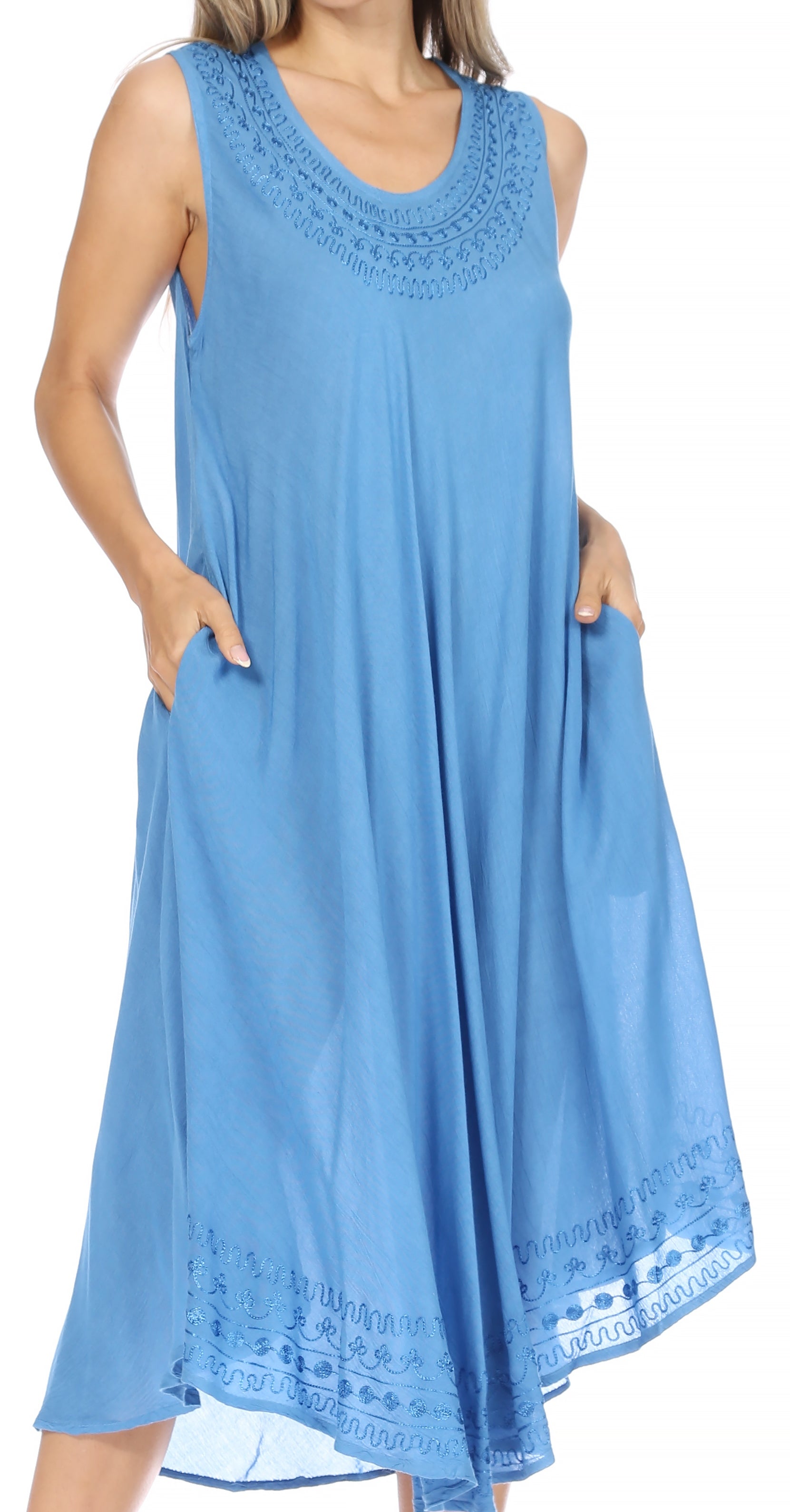Blue Sleeveless dress