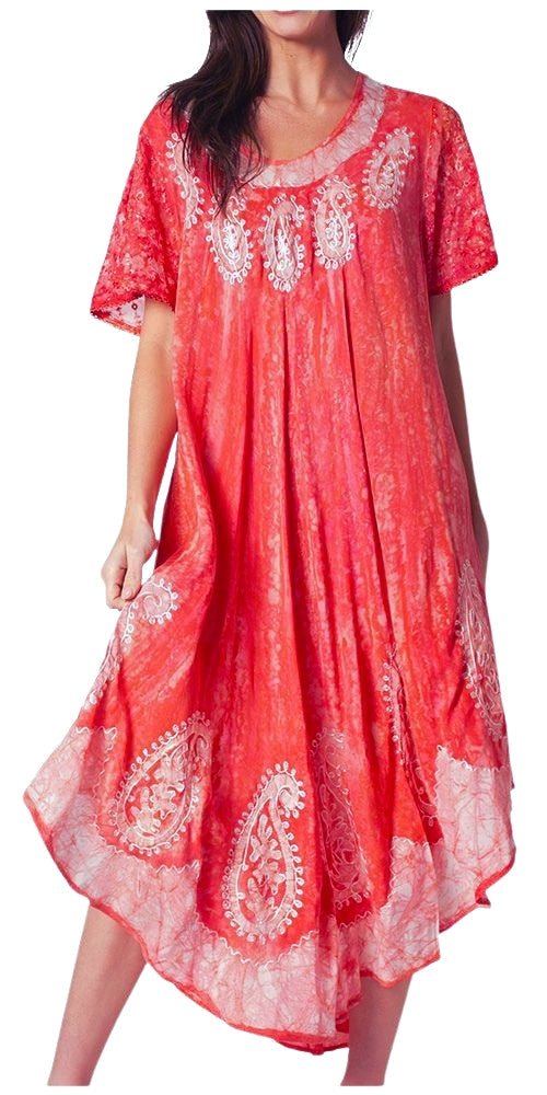 Sakkas Bree Embroidered Marbled Dress