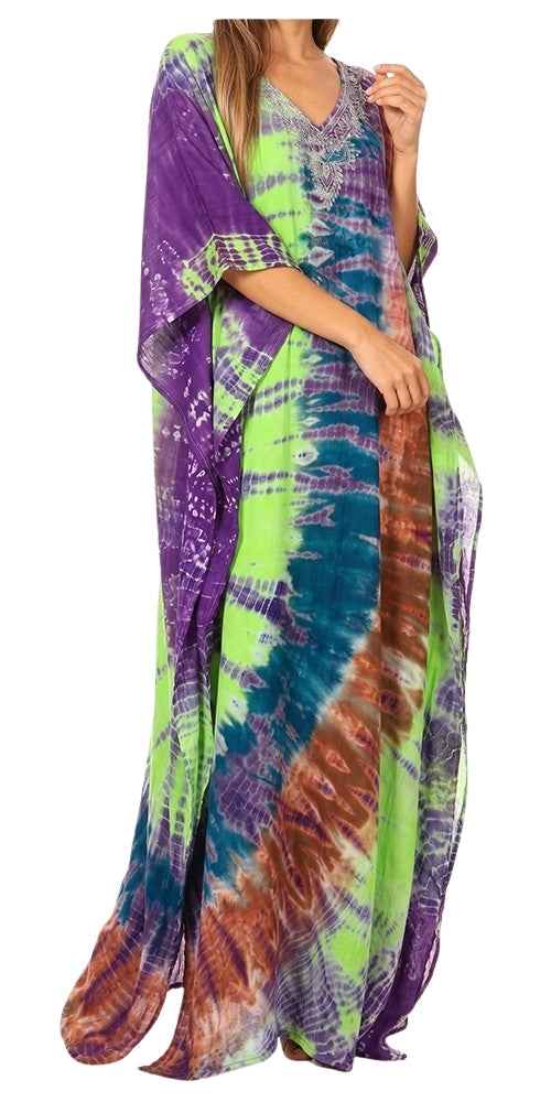 Sakkas Catia Women's Boho-Style Long Maxi Caftan