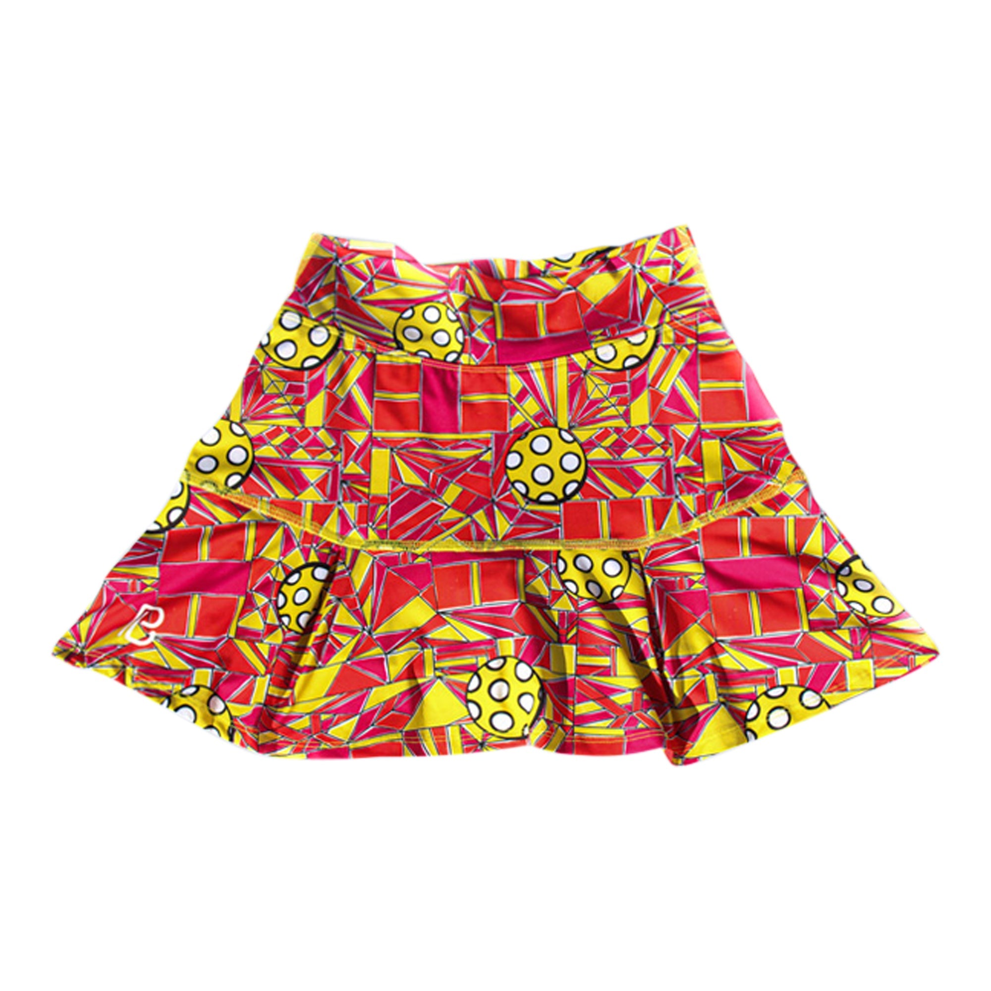 Colorful patterned skirt on a white background
