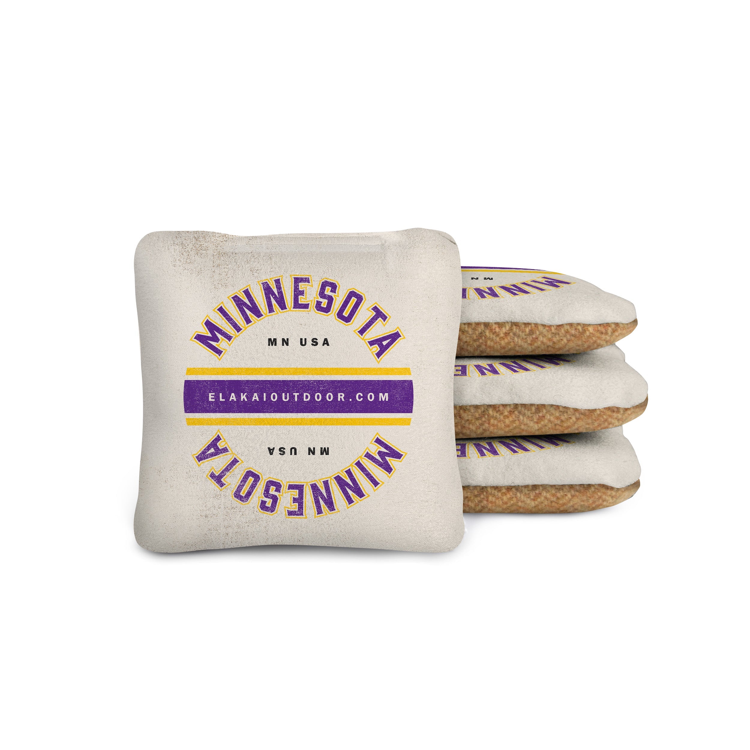 Stack of Minnesota-themed coasters with visible branding on a white background