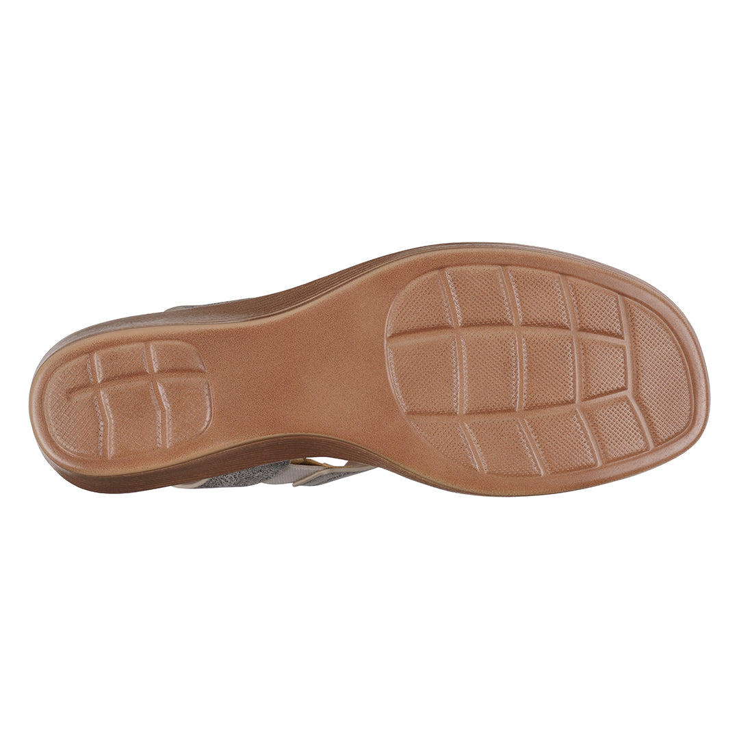 Brown sandal sole on a white background