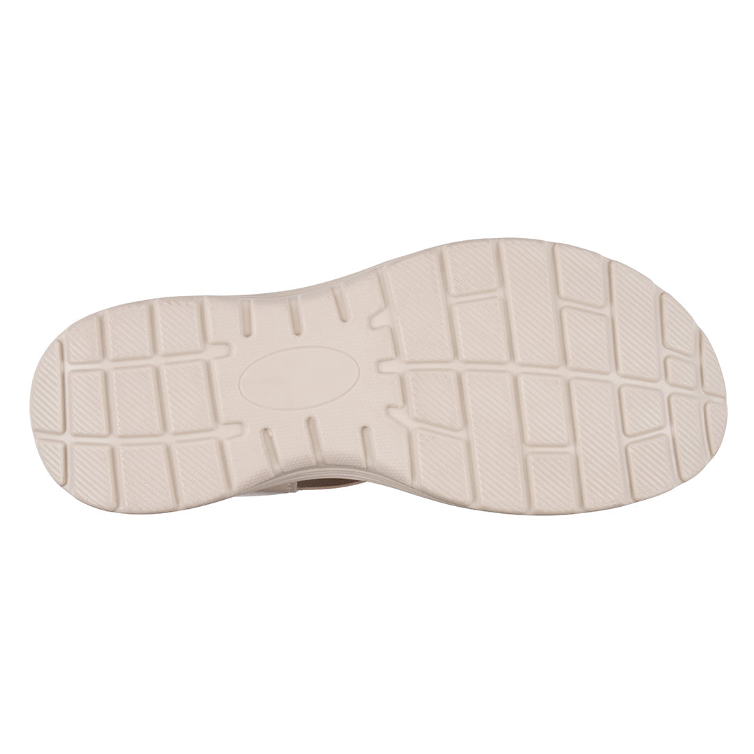 White sole of a shoe on a white background