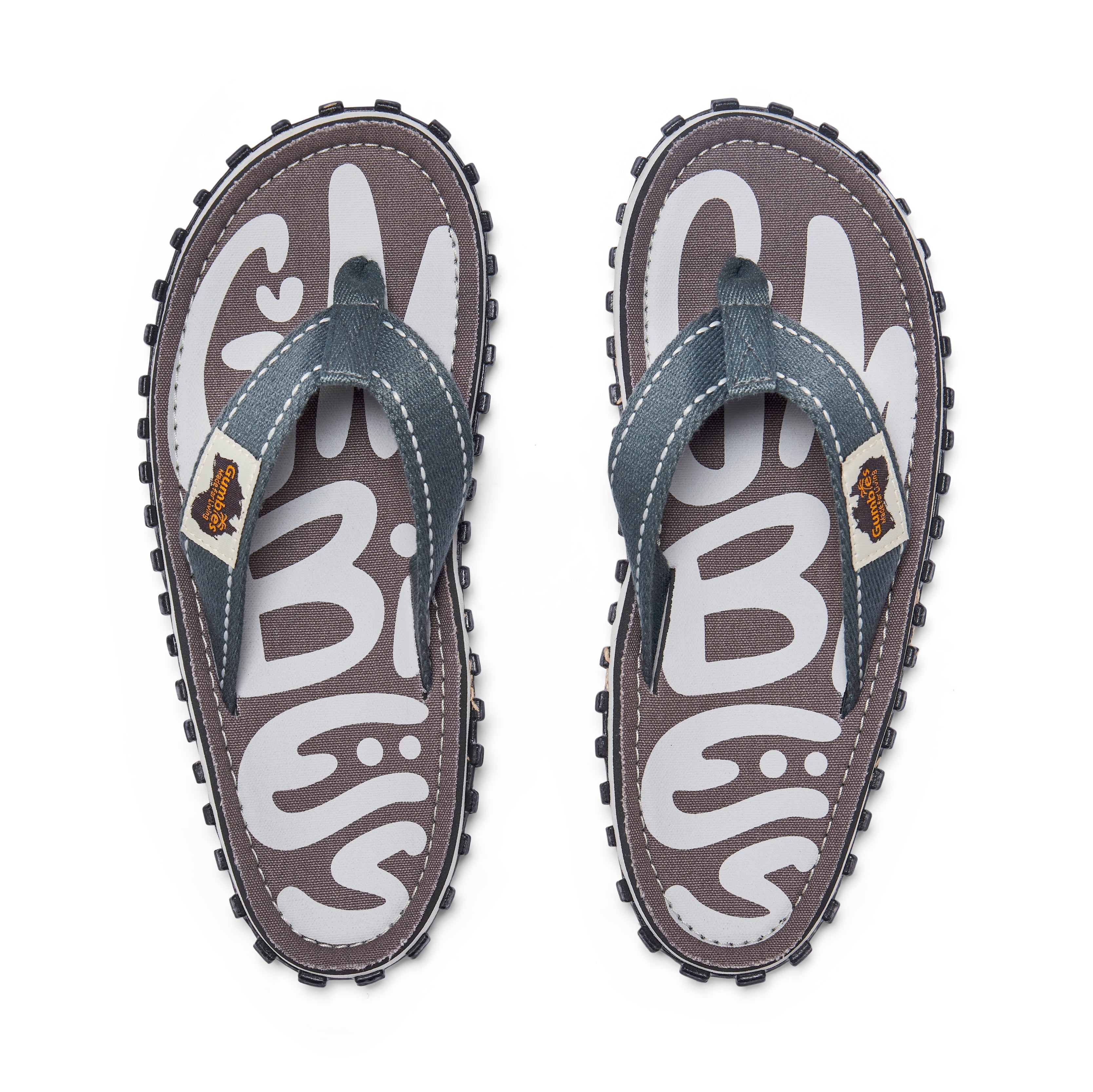 Pair of sandals with 'Biss' branding on a white background
