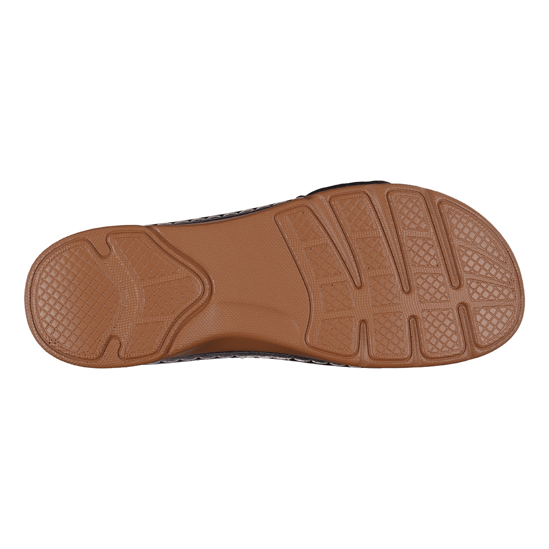 Brown shoe sole on a white background