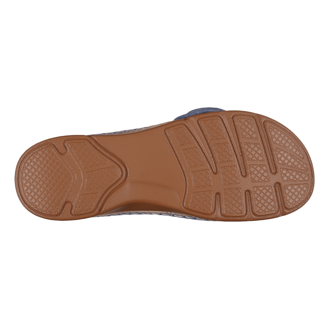 Brown sole of a shoe on a white background