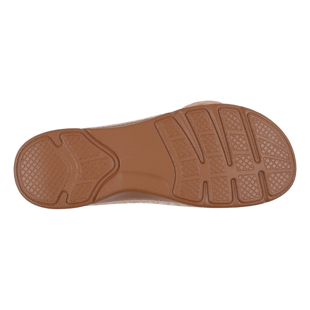 Brown shoe sole on a white background