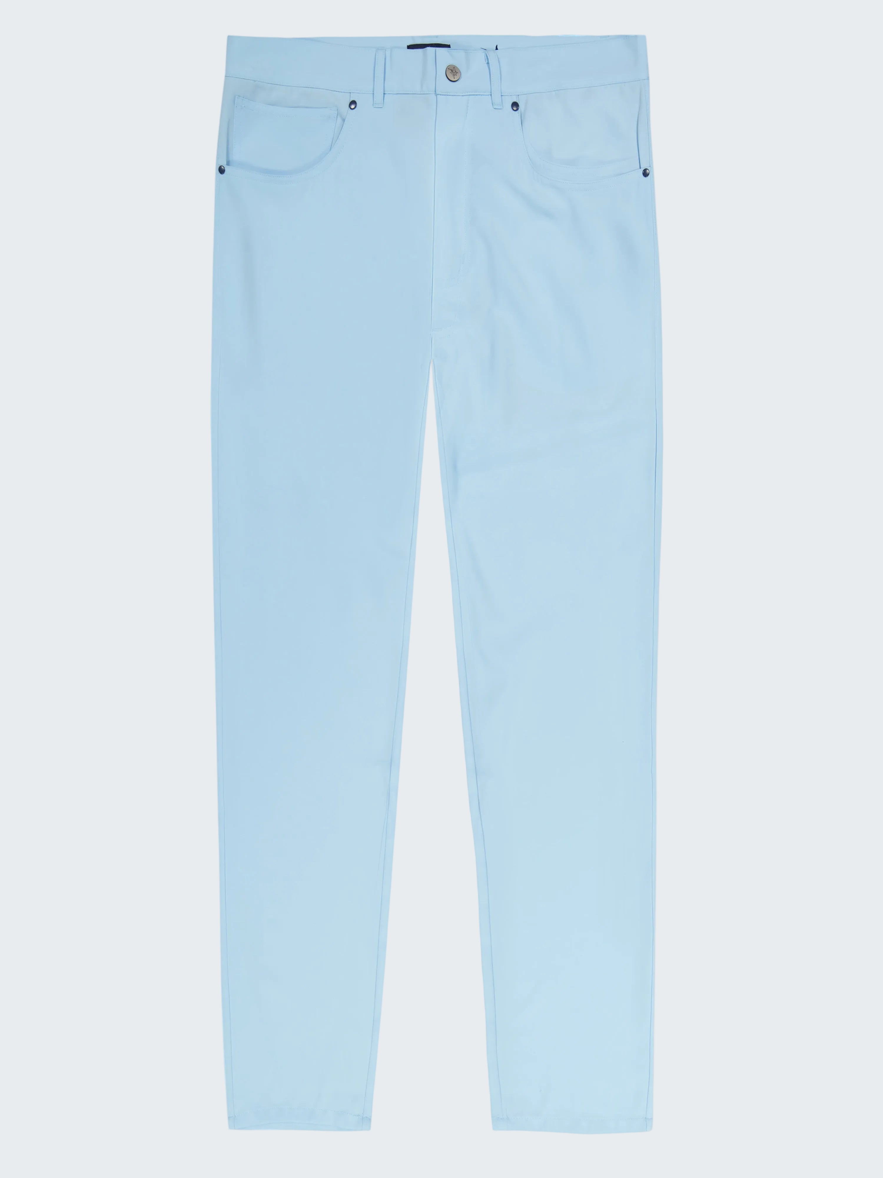 Light blue jeans on a white background