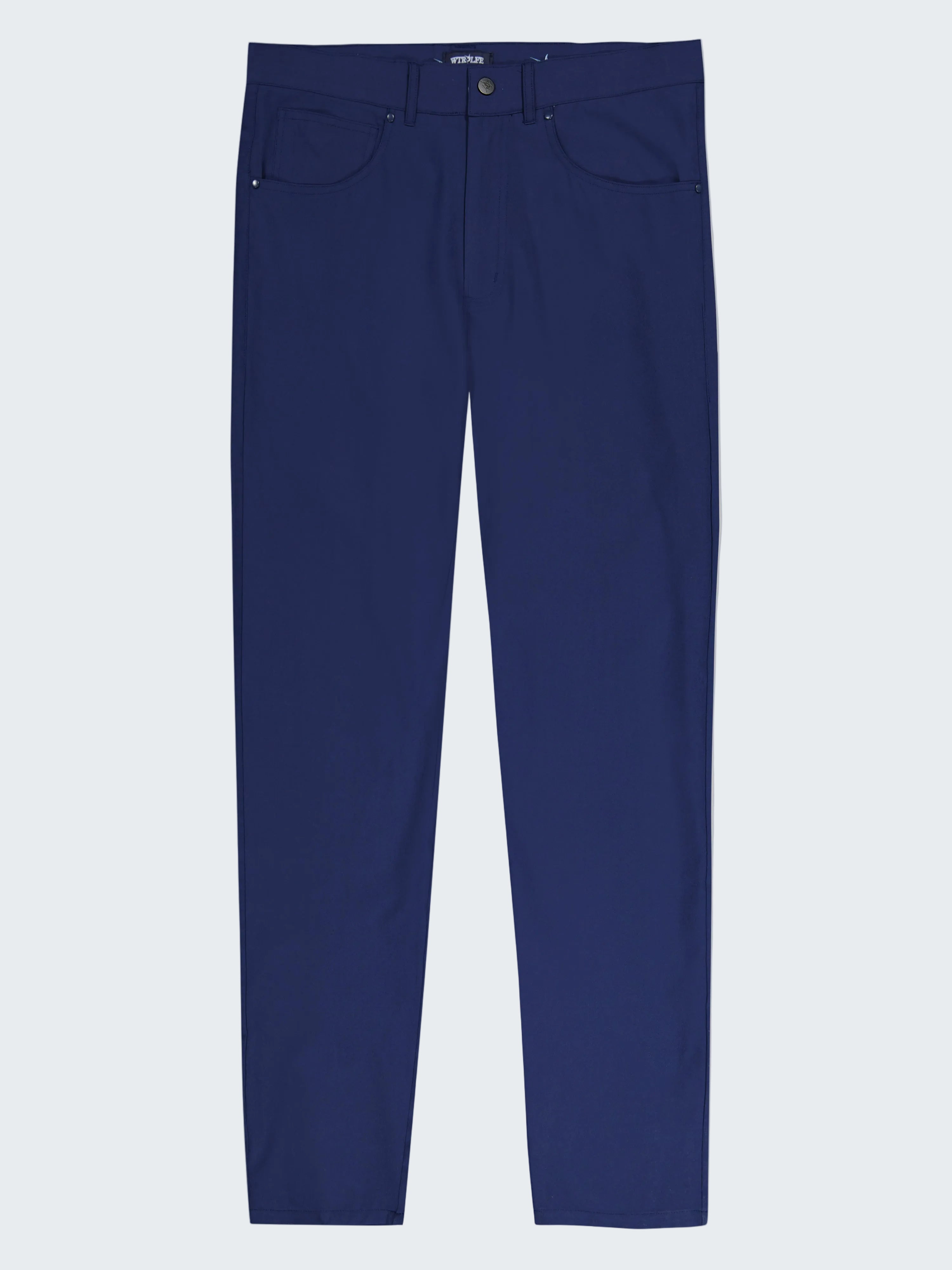Blue pants on a white background