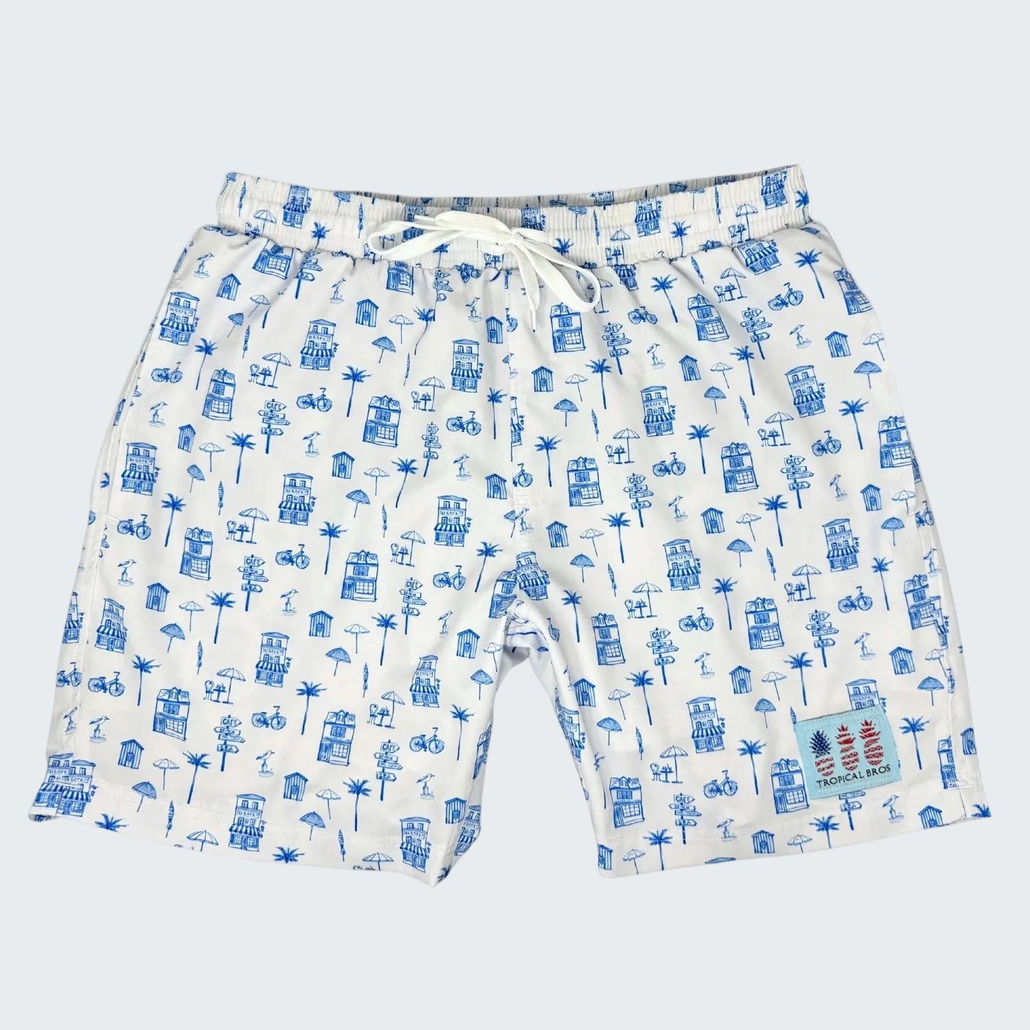 White shorts with blue pattern and '10 Year Anniversary 2026 Limited Edition' text above