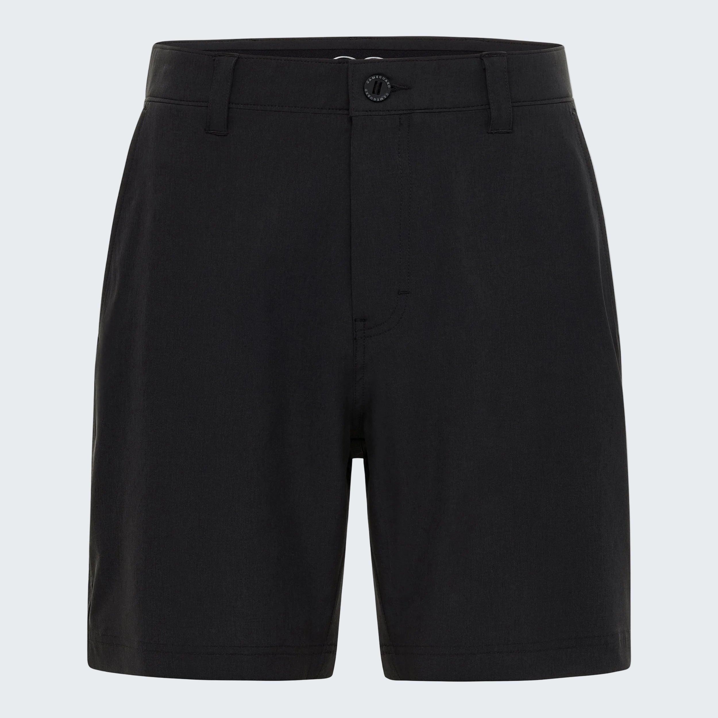 Black shorts on a white background
