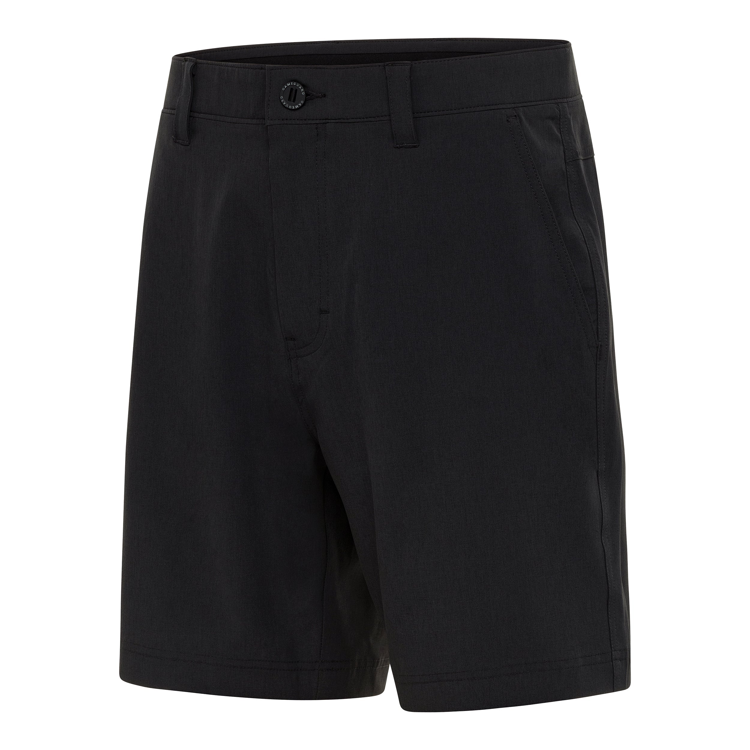 Black shorts on a white background