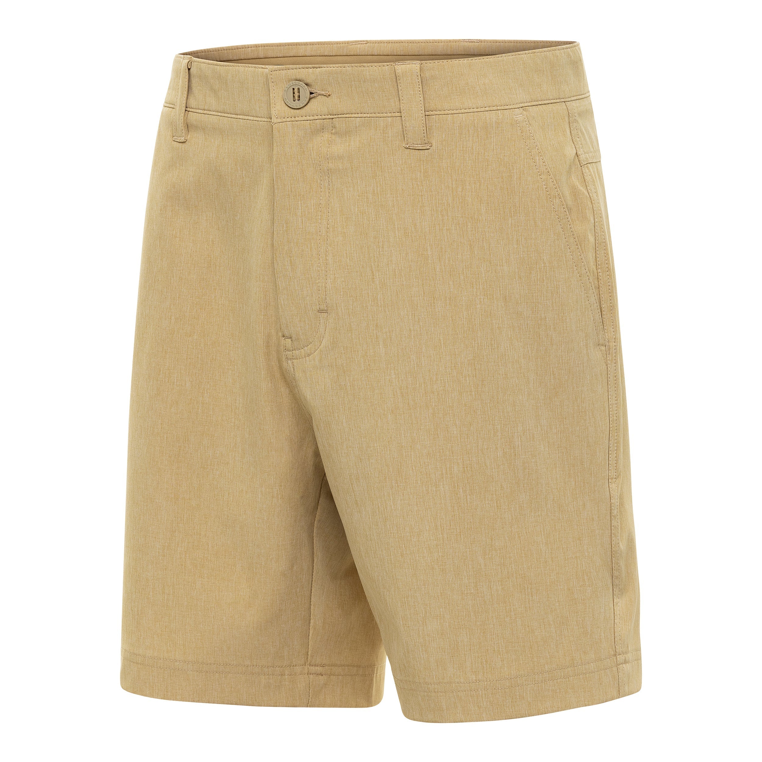 Beige shorts on a white background