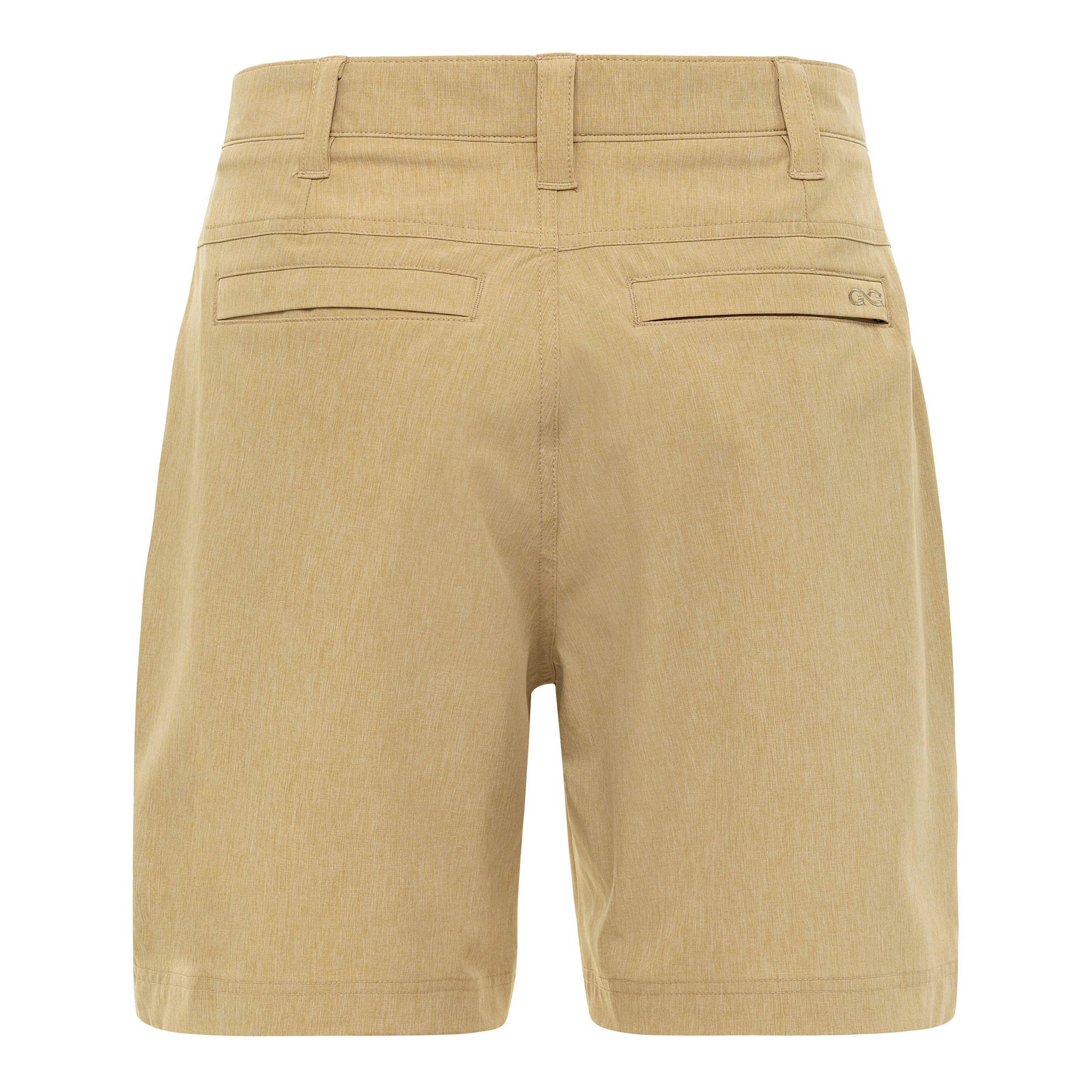 Beige shorts on a white background