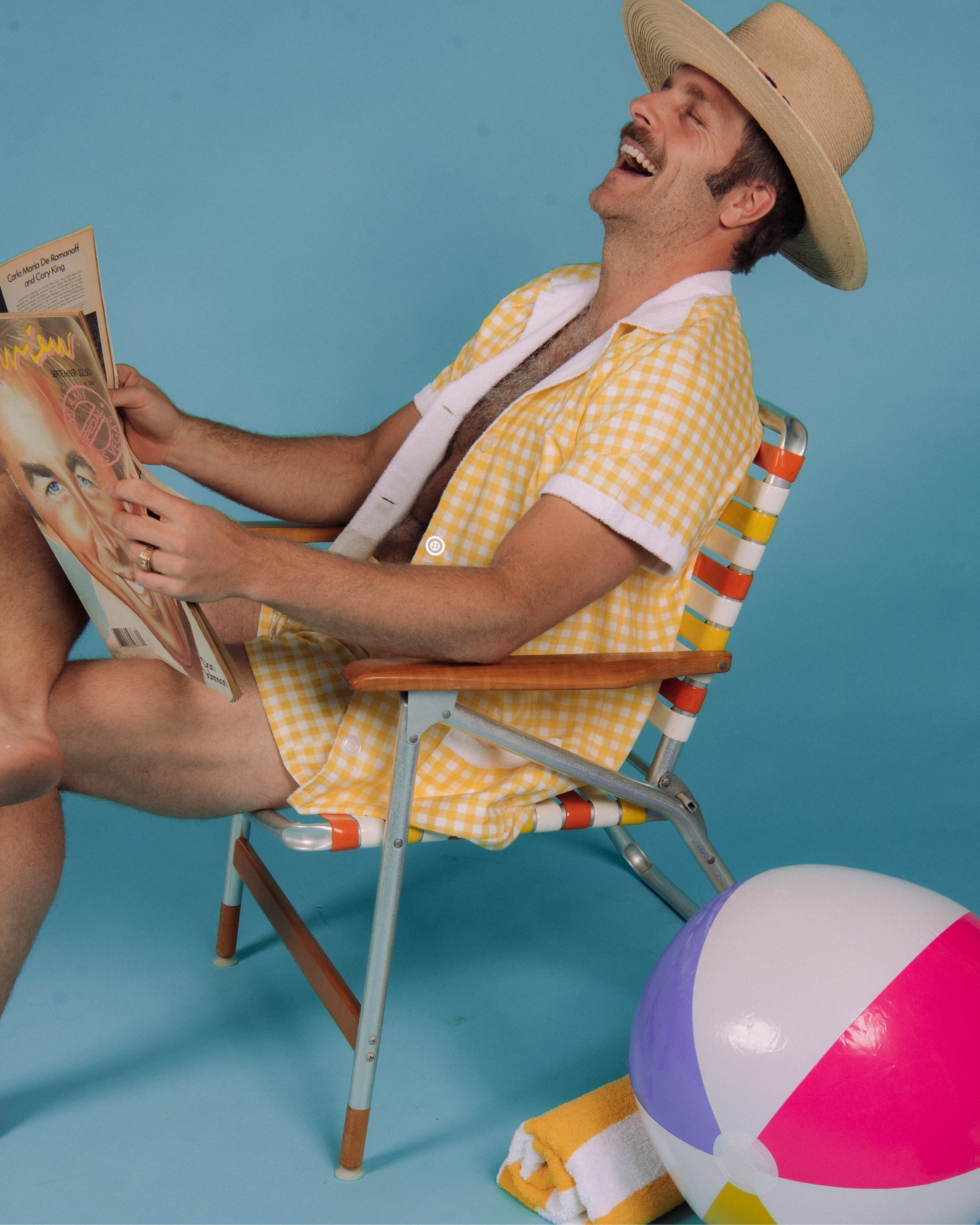 Hammies Gingham Cabana Shirt (Yellow)