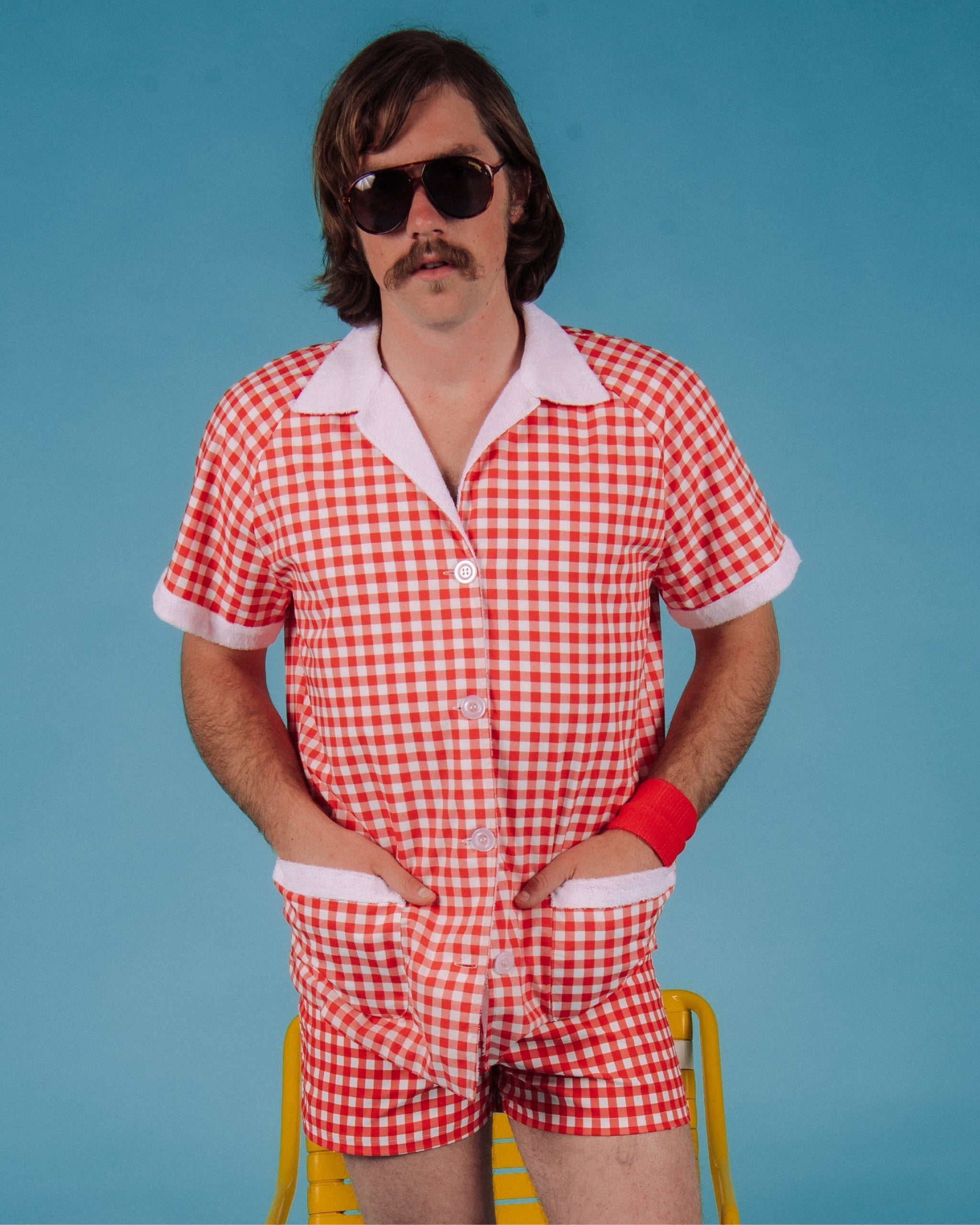 Hammies Gingham Cabana Shirt (Red)