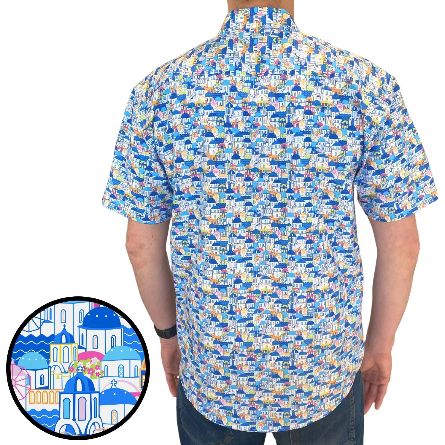Super Stretch Greek Paradise Hawaiian Shirt