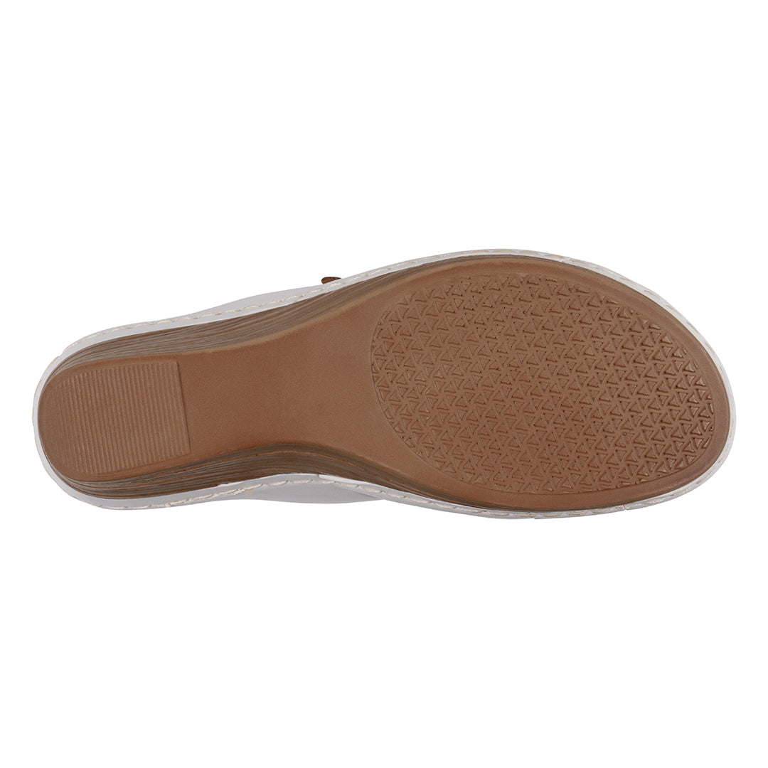 Brown shoe sole on a white background