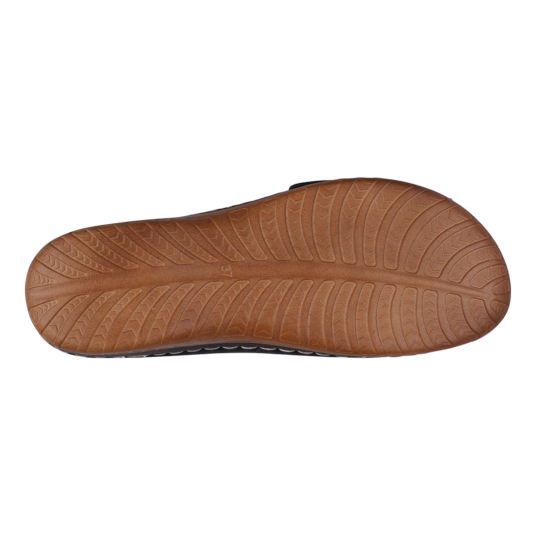 Brown sandal sole on a white background