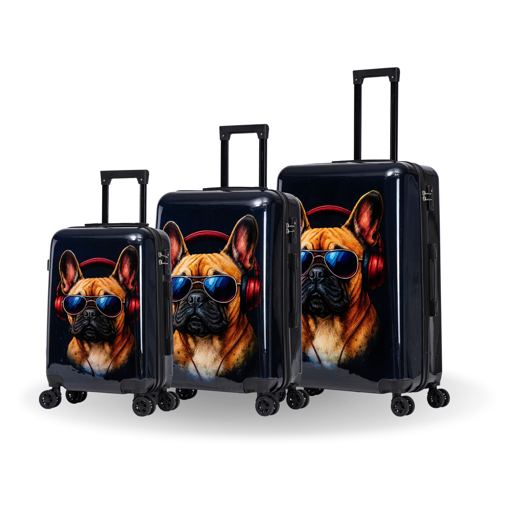 InUSA Luggage Prints 3 Piece Set 20''/24''/28''