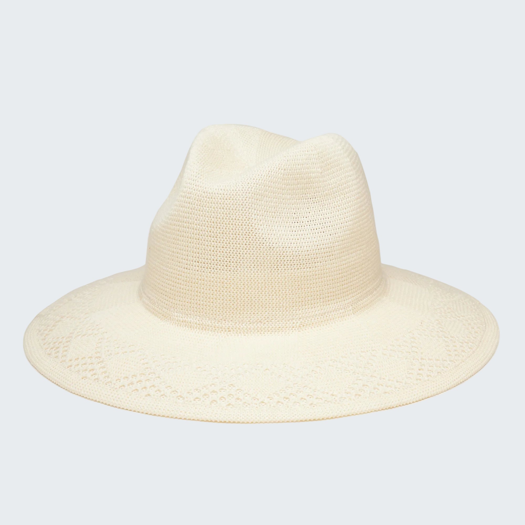 Beige straw hat on a white background