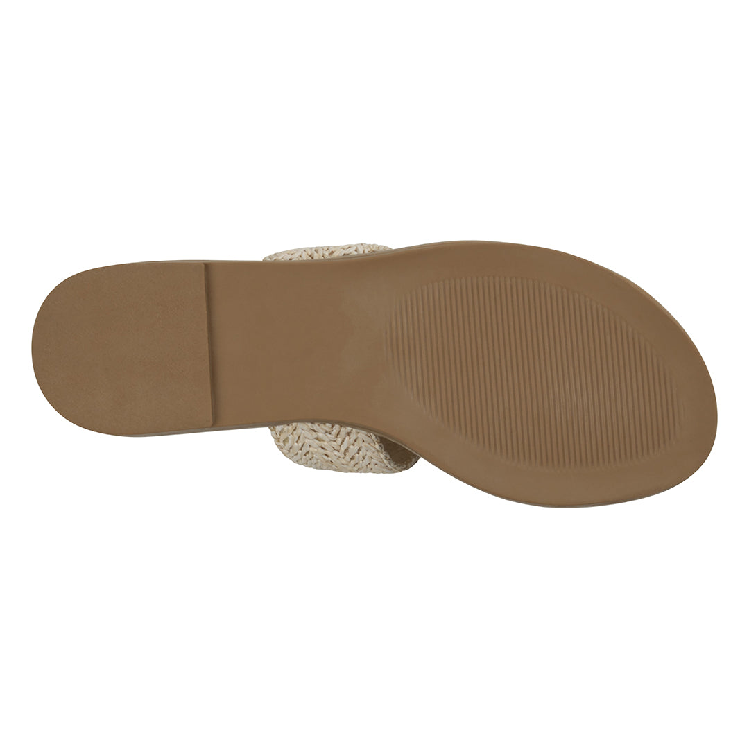 Brown sandal sole on a white background