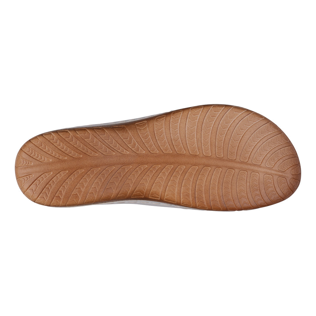 Brown shoe sole on a white background