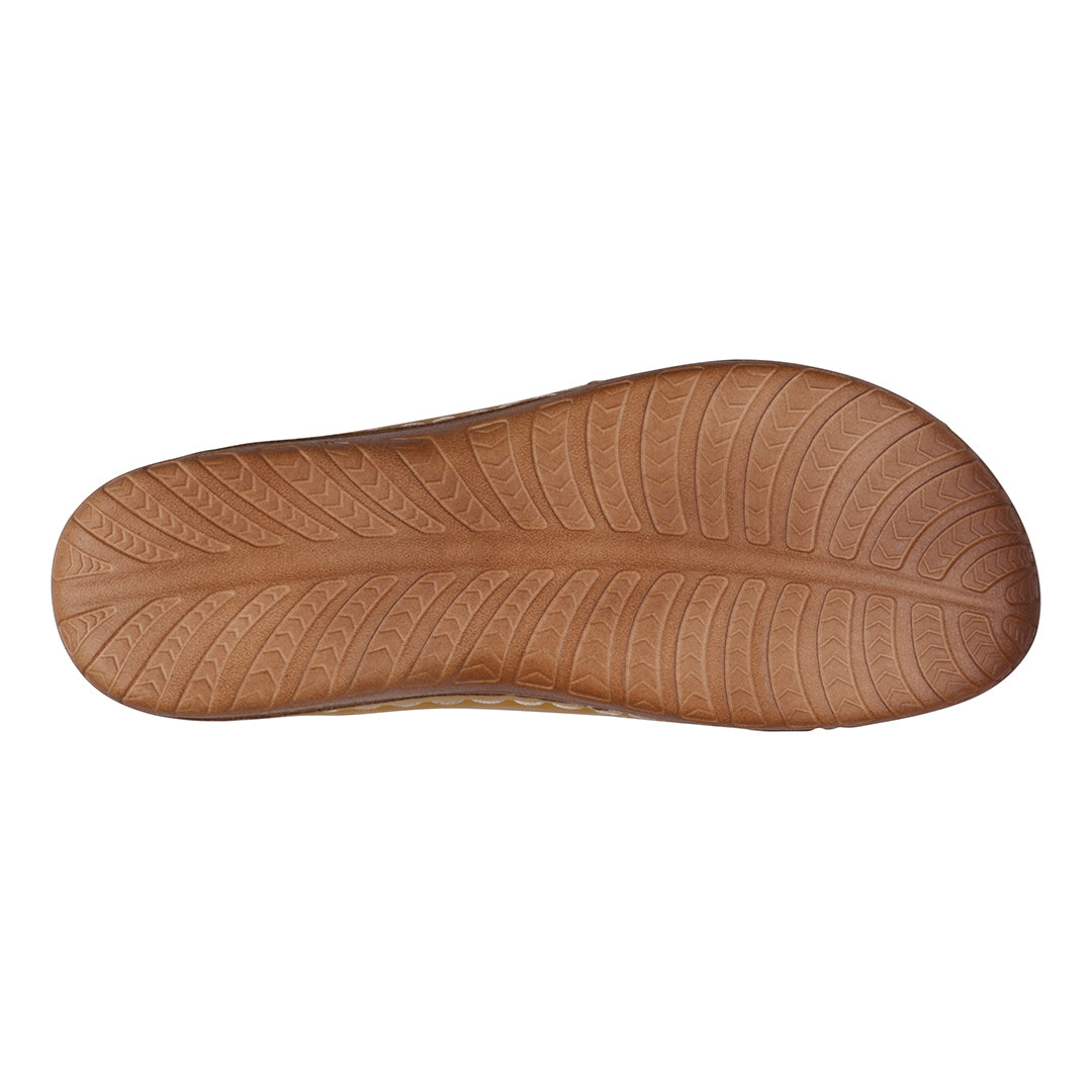 Brown sandal sole on a white background