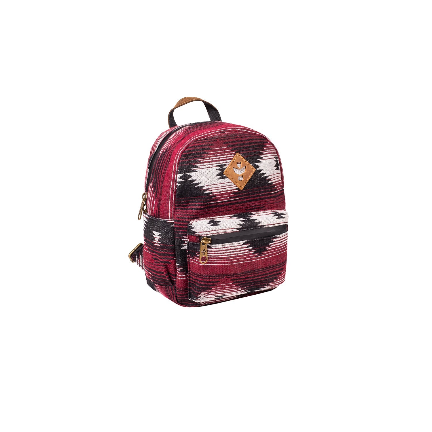 Backpack with a pattern on a white background