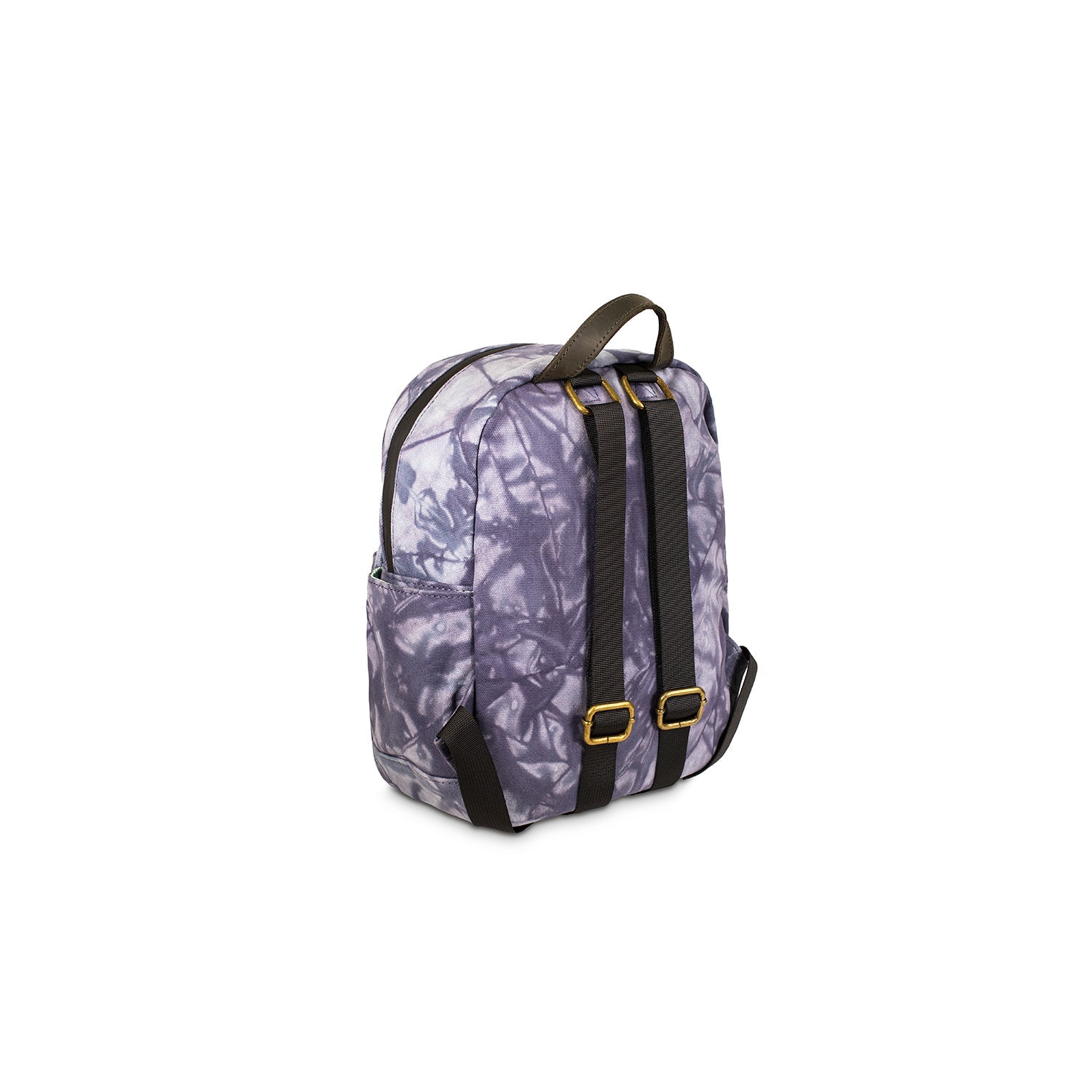 Floral-patterned backpack on a white background