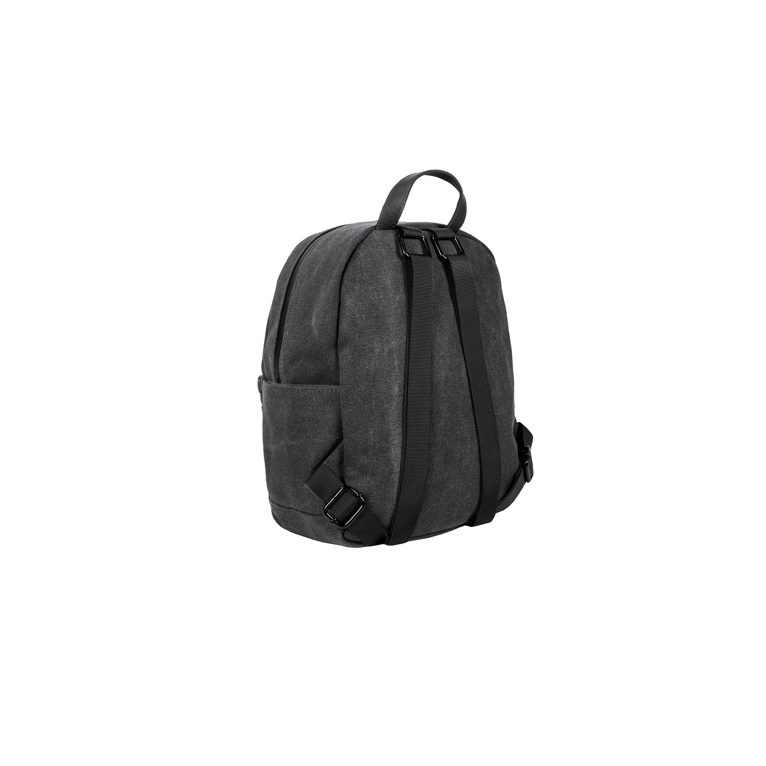 Gray backpack on a white background