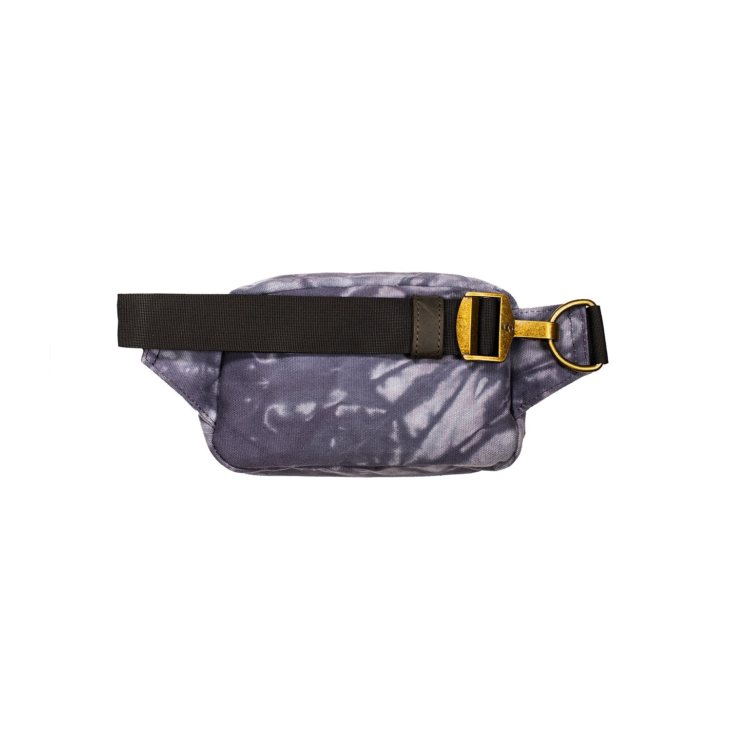Fanny pack with black and yellow strap on a white background