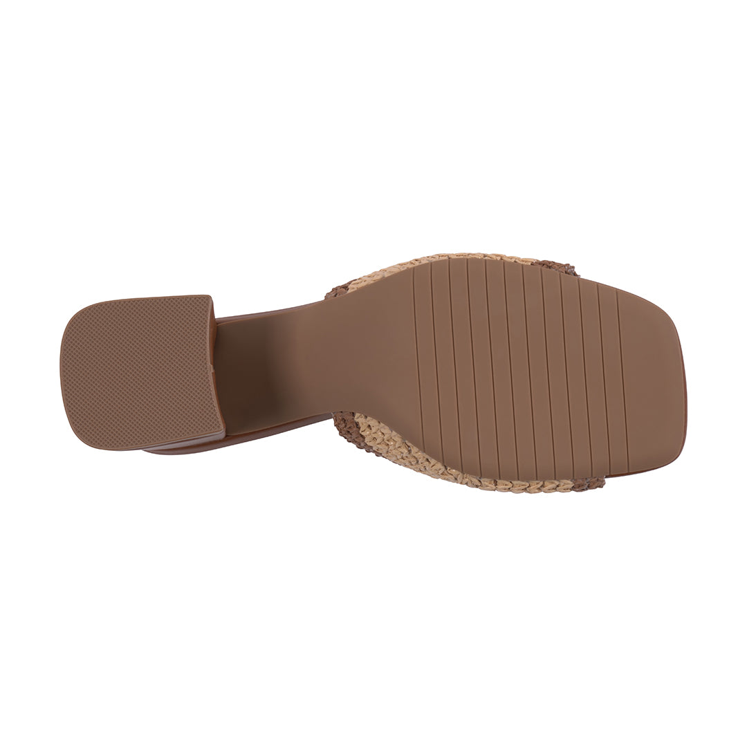 Brown sandal sole on a white background