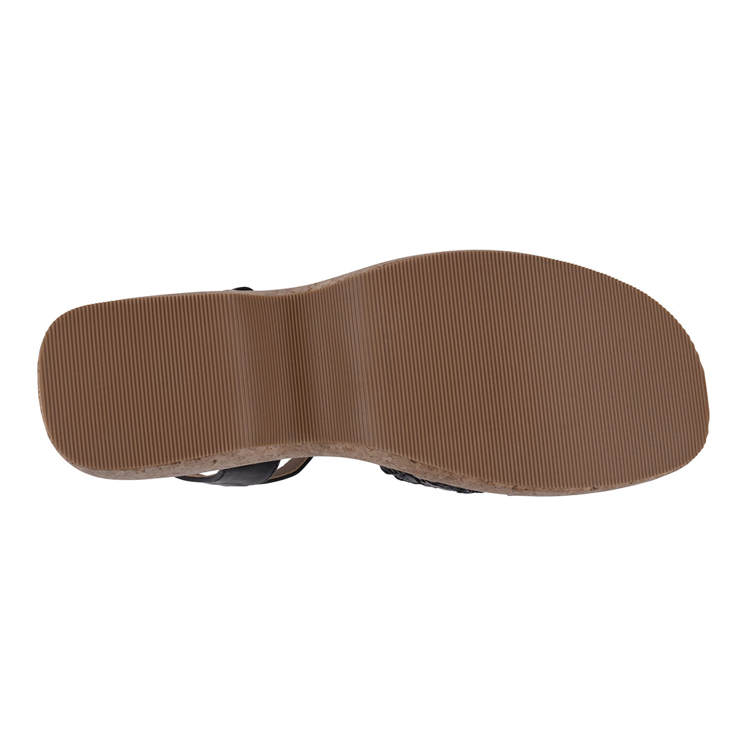 Brown sandal sole on a white background