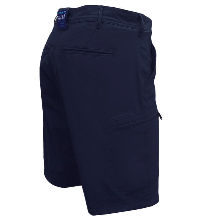 Navy blue shorts on a white background