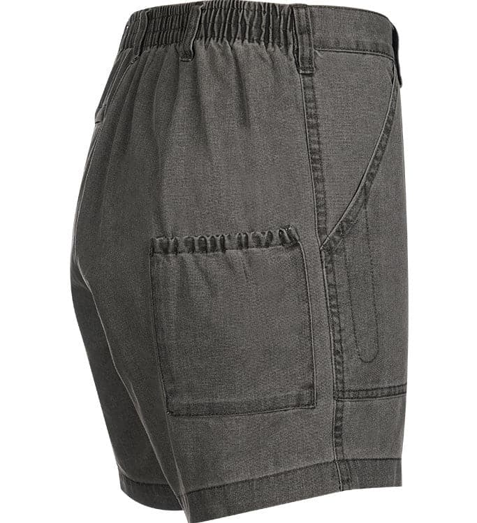 Gray shorts with a pocket on a white background