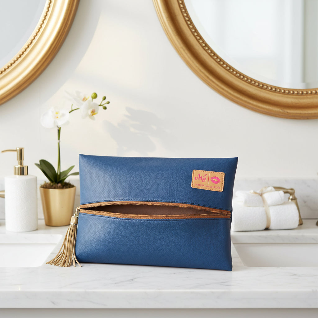 Blue Makeup Junkie Bag