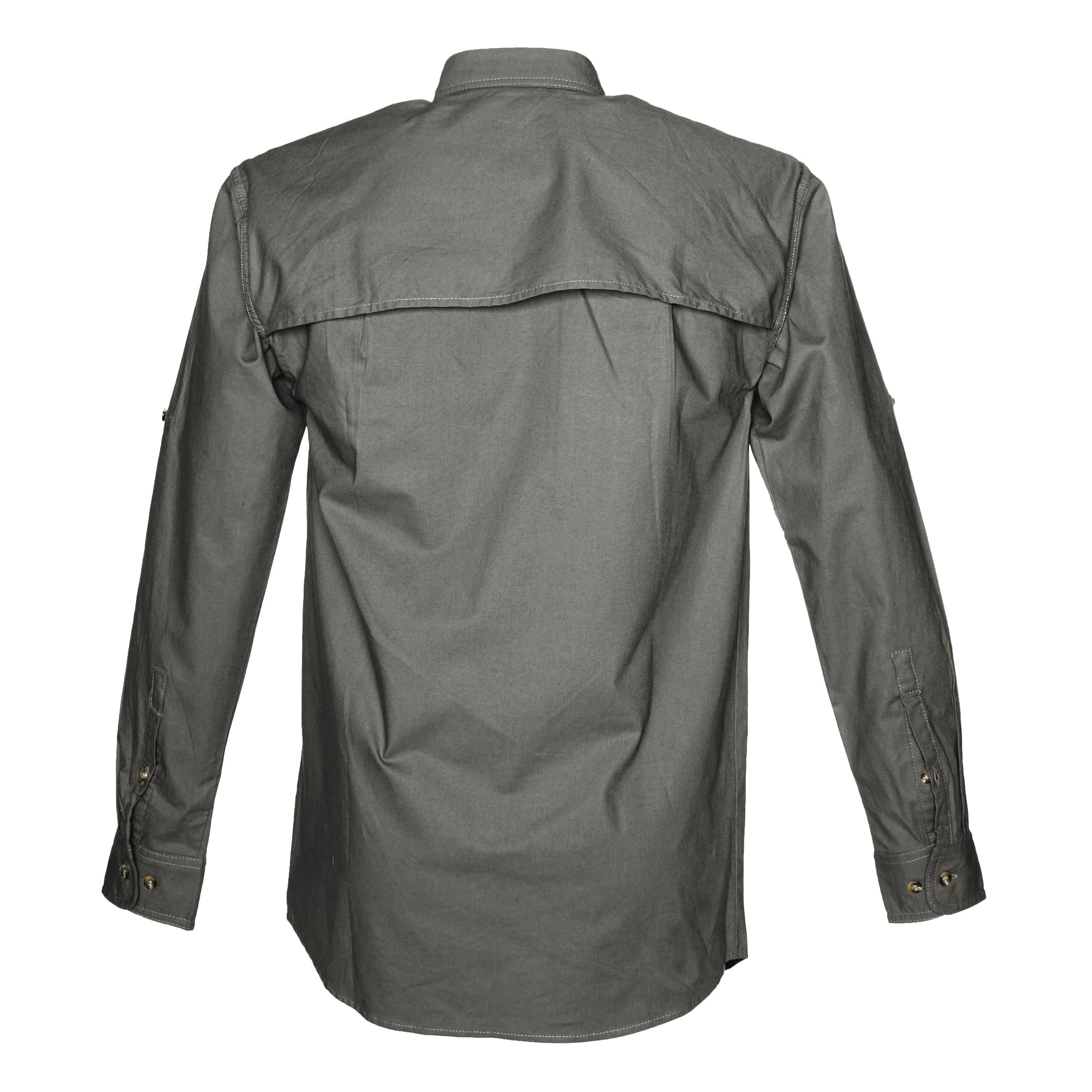 Gray shirt with long sleeves on a white background