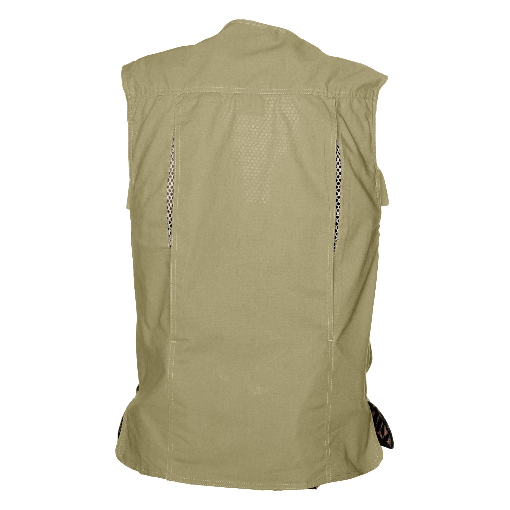Khaki vest on a white background