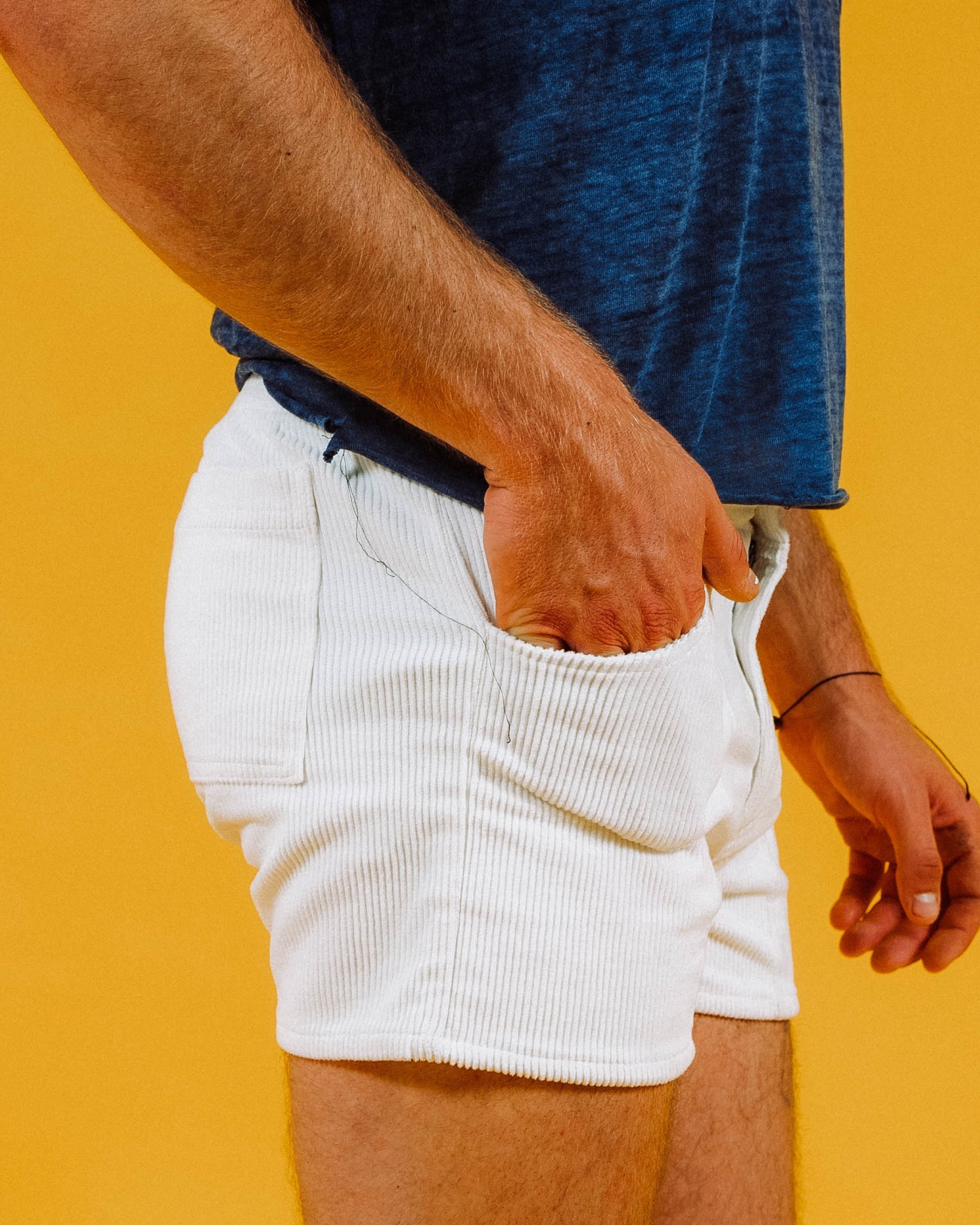 Hammies Men's Corduroy Short (White)