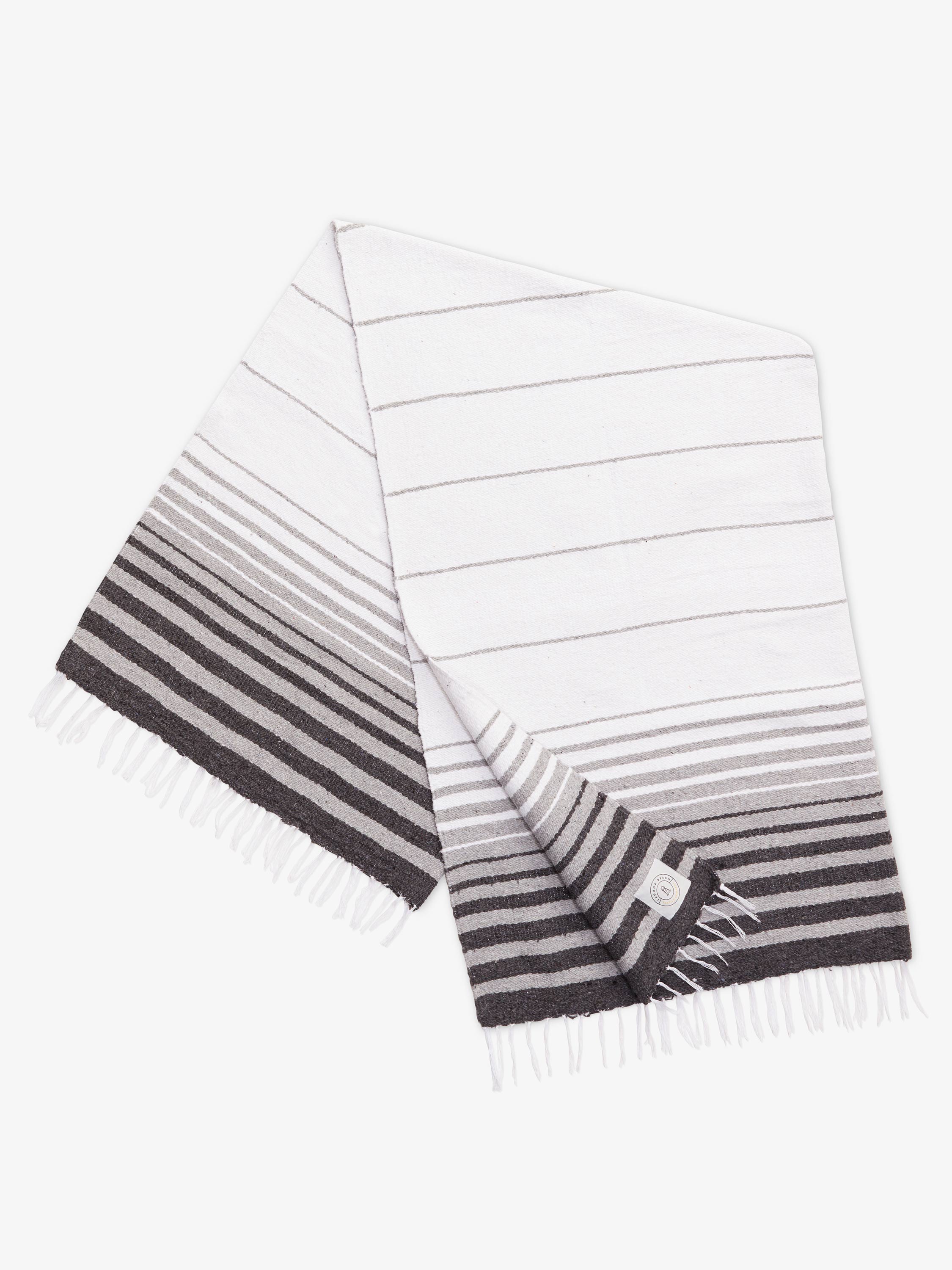 Striped scarf with a gradient pattern on a white background