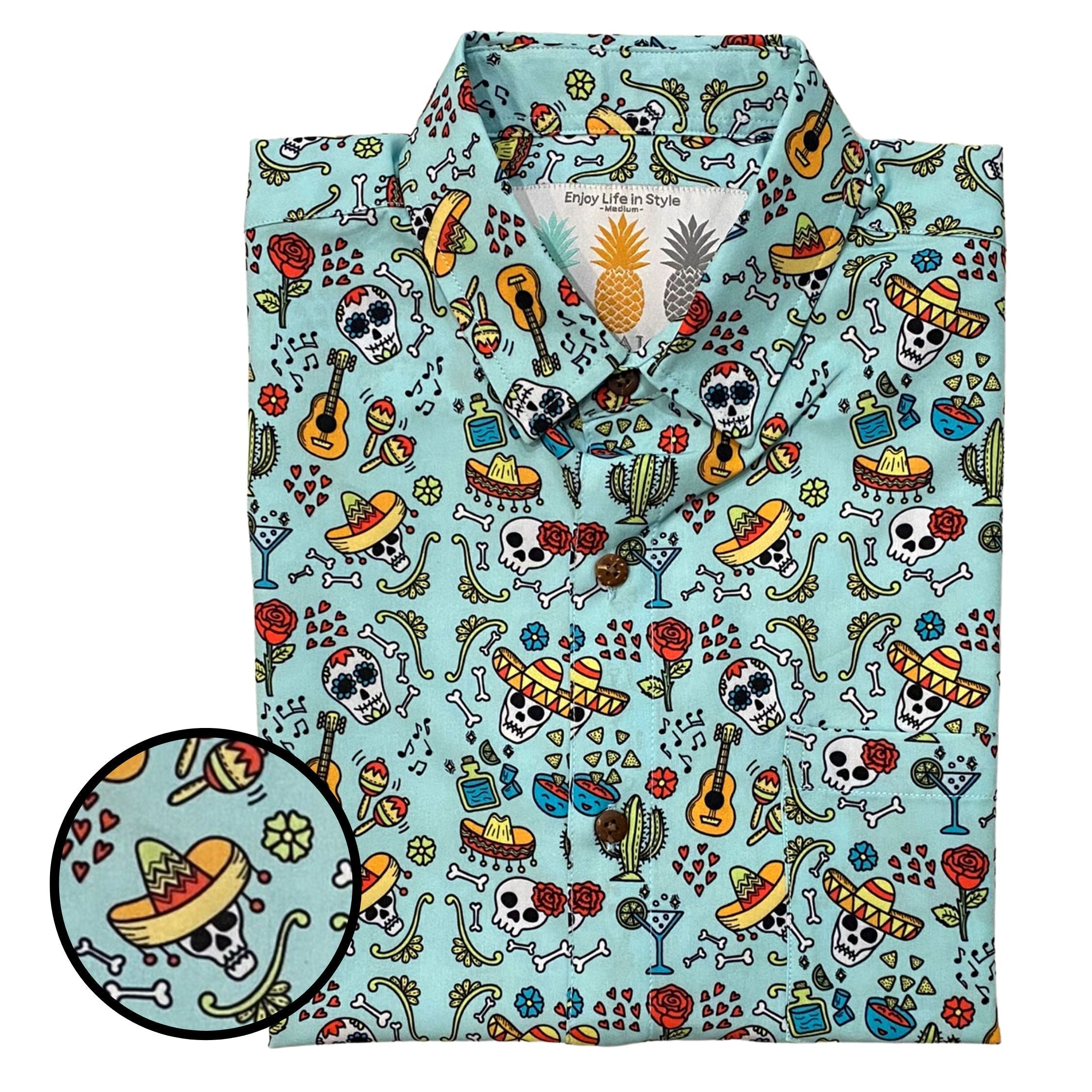 Super Stretch Mexican Fiesta Hawaiian Shirt
