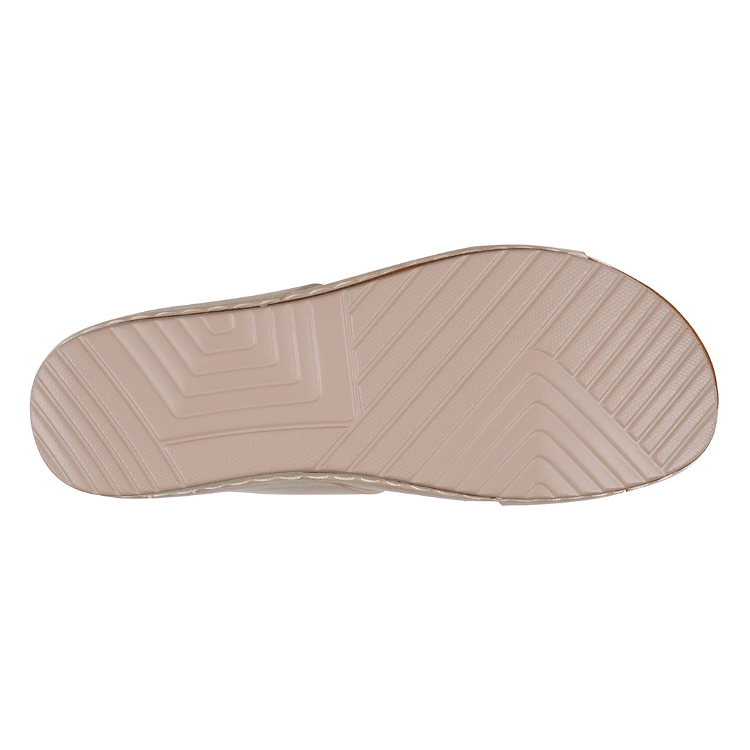 Beige shoe sole on a white background