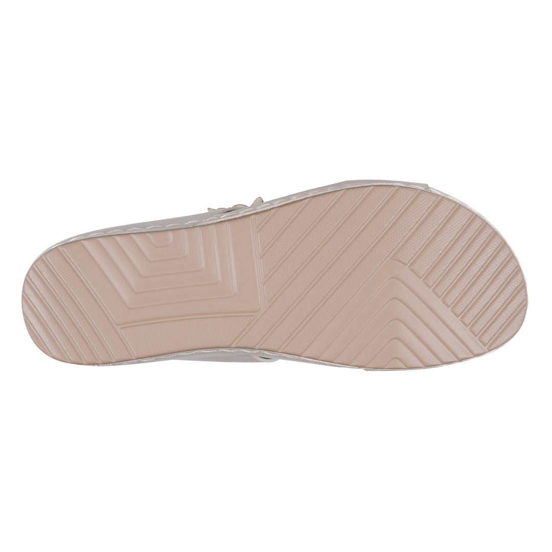 Top view of a shoe sole on a white background